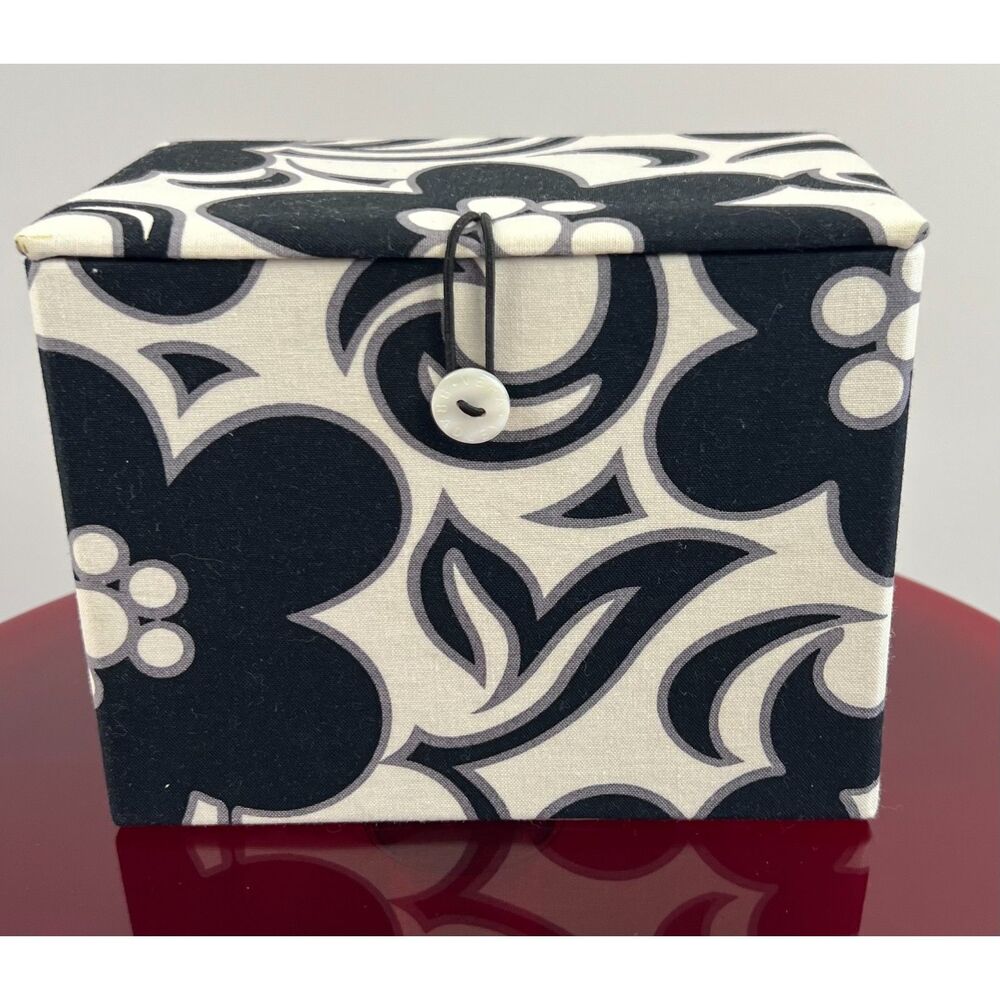 Vera Bradley Night and Day Hinged Lid Fabric Storage Box Organizer Retired
